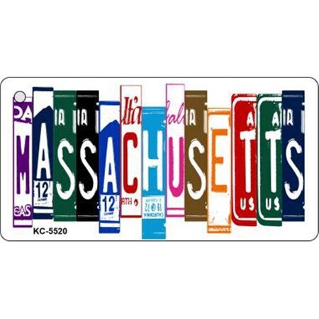 SMART BLONDE Massachusetts License Plate Tag Art Metal Novelty Aluminum Key Chain KC-5520